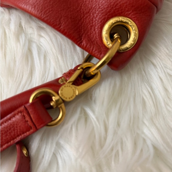 Marc by Marc Jacobs Red Leather Classic Q Hillier Hobo - Picture 10 of 13